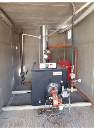 Doğalgaz Brülörlü  Şantiye Tip Kalorifer Kazan Dairesi 2.El