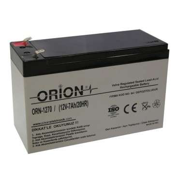 Orion ORN1270 12V 7.0 Ah Bakımsız Kuru Akü 