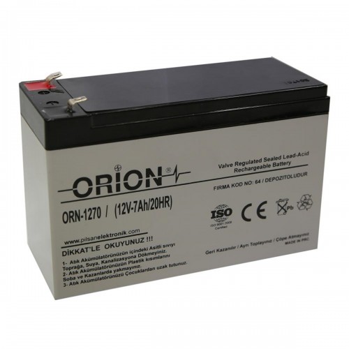 Orion ORN1270 12V 7.0 Ah Bakımsız Kuru Akü 