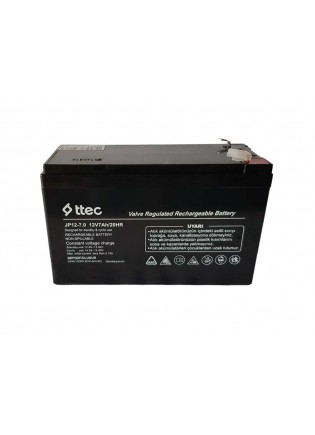 Ttec JP12-7.0 12V7Ah/20HR Bakımsız Kuru Akü